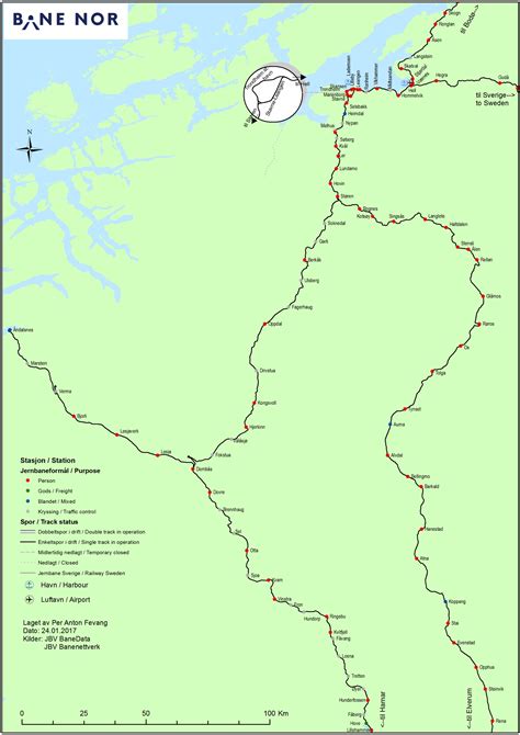 Strekningskart | Network Statement 2026 | Network Statement