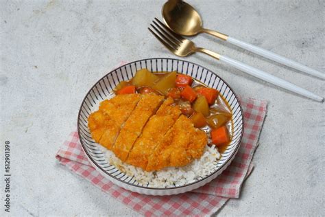 Japanese Curry Rice With Deep Fried Breast Chicken Cutlet Or Japanese Katsu Curry Japanese Food