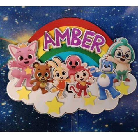 Pinkfong And Hogi Customized Cake Topper Shopee Malaysia