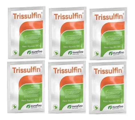 Trissulfin Pó 100g Ourofino Antibiótico Aves 6 Unidades Frete grátis