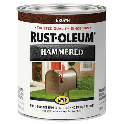 Rust Oleum Stops Rust Qt Low Voc Protective Enamel Hammered Brown