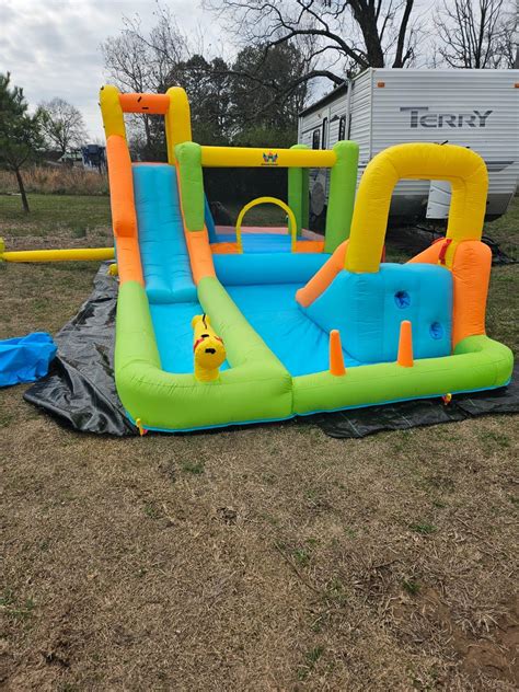 13 Mo Finance BOUNTECH Inflatable Water Slide 8 In 1 Mega