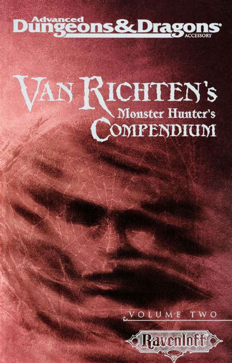 Van Richten S Monster Hunter S Compendium Vol E Wizards Of The