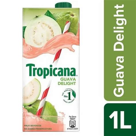 Sugar 1L Tropicana Guava Delight Juice Packaging Type Tetra Pack At