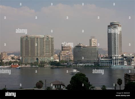 Four Seasons Hotel And Hyatt Hotel Along The Nile River Cairo Al