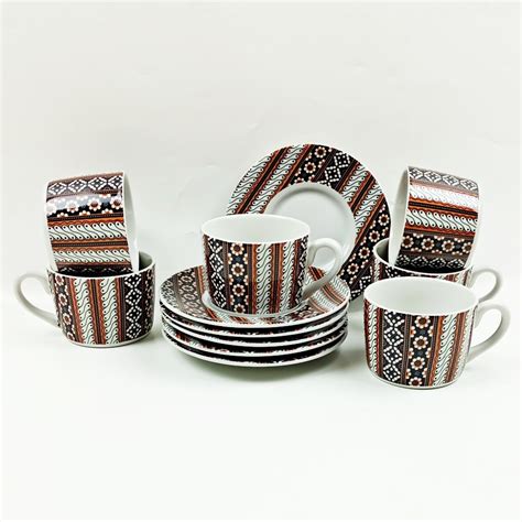 Jual Cangkir Set Keramik Kopi Teh Motif Batik Mondokan Kedaung Home 12