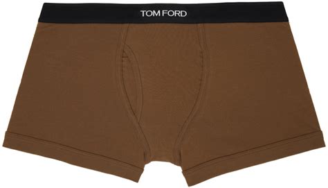 Tom Ford Brown Jacquard Boxers Ssense Uk