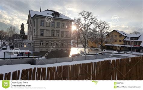 Winter in Austria stock photo. Image of school, snow - 93973324