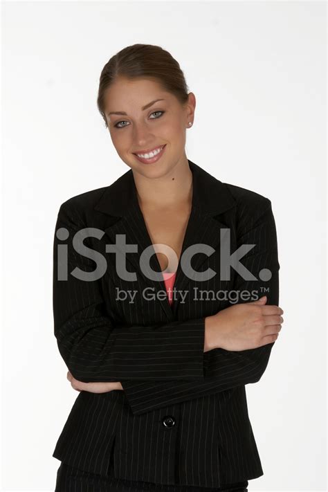 Smiling Business Woman With Arms Folded Stock Photo Royalty Free