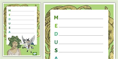 Medusa Acrostic Poem Writing Template Teacher Made