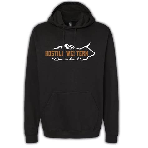 Coton Ouaté Hostile Western Unisexe Avec Logo Taureau Noir