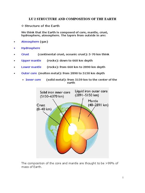 Structure and Composition of the Earth | Planetary Core | Meteorite