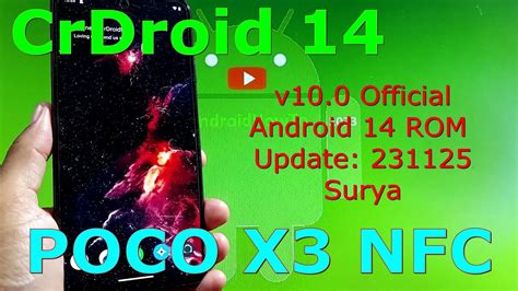 Crdroid V Official For Poco X Android Rom Update Youtube