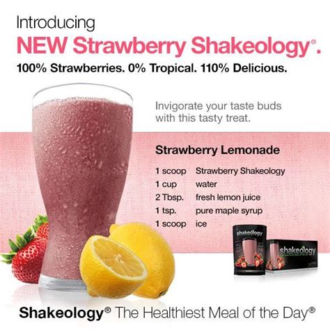 Shakeology The Healthiest Meal Replacement Shake Strawberry Shakeology Recipes Shakeology