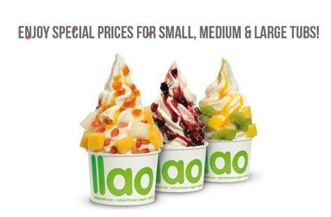 Llaollao Special Prices For Small Medium And Large Tubs 9 11 October