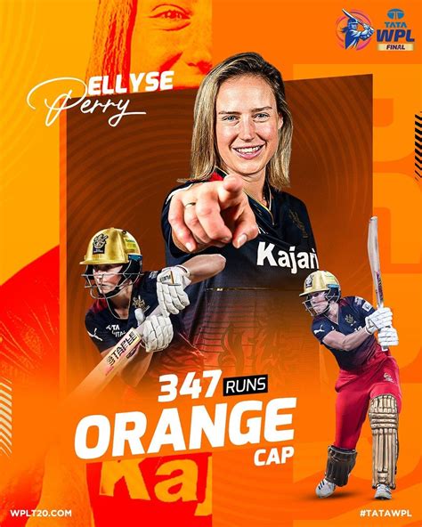 Wpl 2024 Ellyse Perry Wins The Orange Cap For Her 347 Runs Rcricket