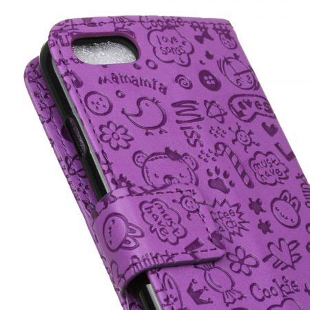 iPhone SE 2022 SE 2020 8 7 Hülle Cover aus Leder Cartoon