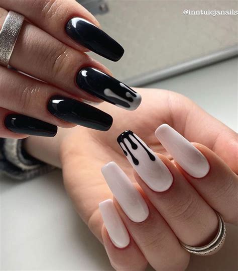 200 mẫu nails design white and black được yêu thích nhất