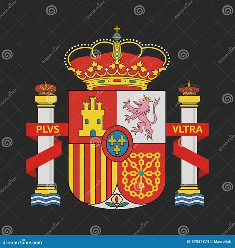 Coat Of Arms Of Spain Stock Vector Illustration Of National 97557374