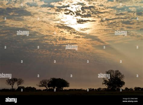 Sunset In A Big African Sky Stock Photo Alamy