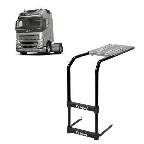 Estribo Plataforma P Volvo Fh Degraus Preto No Shoptime