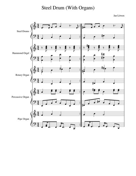 Steel Drum With Organs Sheet Music For Organ Steel Drums Mixed