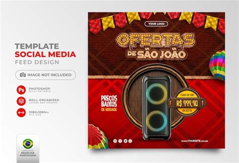 Postar Ofertas De Mídia Social De Saint Jhon Em Renderização 3d