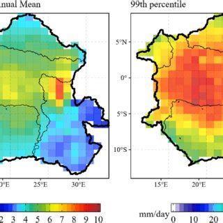 The Spatial Distribution Of A Unconditional Annual Mean And B 99th