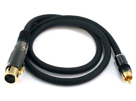 Monoprice Ft Premier Series Xlr Female To Rca Male Cable Awg Gold