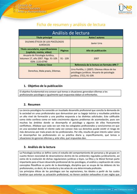 Anexo Ficha De Resumen Y An Lisis De Lectura Ficha De Resumen Y