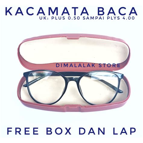 Jual Kacamata Baca Kacamata Plus Pria Dan Wanita Free Box Dan Lap Bayar Di Tempat Cod Shopee