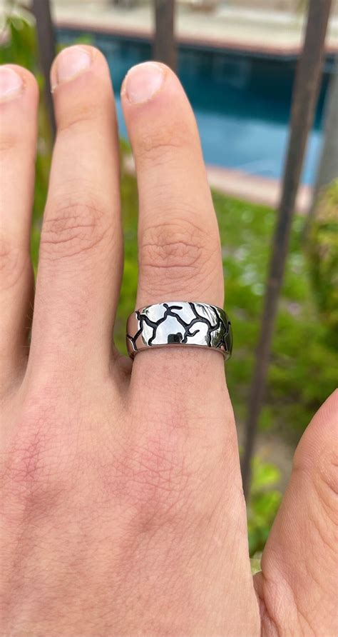 Cracked Ring Streetwear Ring Signet Ring Minimalist Etsy Uk