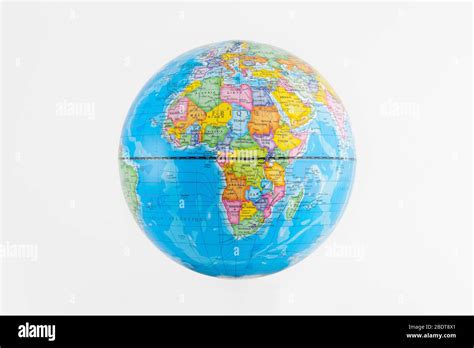 Earth Globe With Continents Maps Stock Photo Alamy