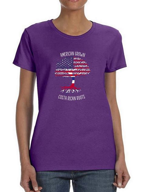 American Grown Costa Rican Roots T Shirt Women Smartprints Designs