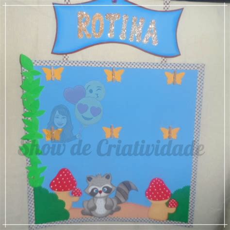 Painel Rotina Em Eva Bichinhos Do Bosque Elo