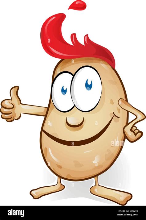 Potato Vegetable Cartoon Illustration Immagini Vettoriali Stock