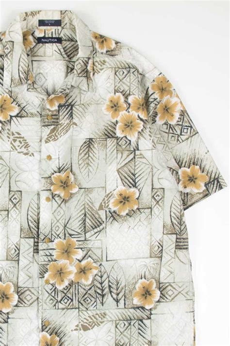 Nautica Floral Hawaiian Shirt Gem