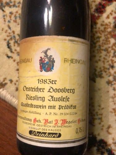 Deinhard Oestricher Doosberg Riesling Beerenauslese Eiswein Vivino Us