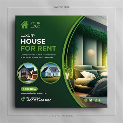 Premium Psd Social Media Post Design Psd Template For House For Rent