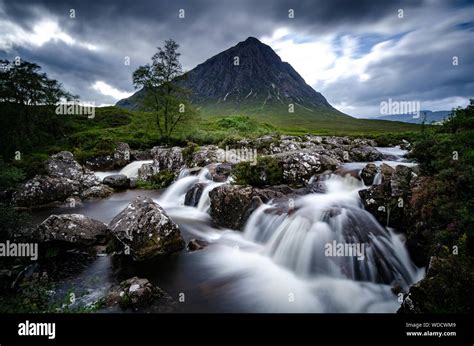 Buachaille Etive Mor Waterfall Glencoe Scotland Stock Photo Alamy