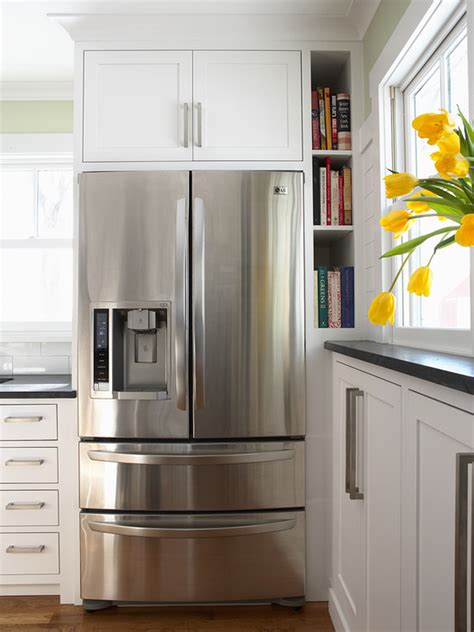 Cabinets Over Refrigerator Traditional Kitchen Albertsson Hansen