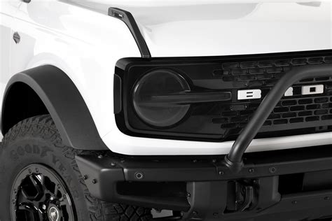 2021-2024 Ford Bronco, Headlight Cover Kit, 4 Piece, Smoke - GT Styling