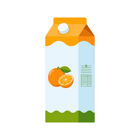 Carton Box With Orange Juice Citrus Drink Icon For Logo Menu Emblem