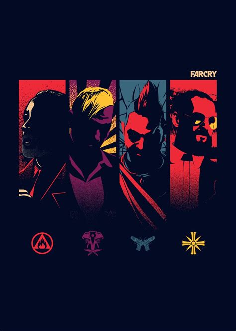 Far Cry Villains Poster Picture Metal Print Paint By Far Cry