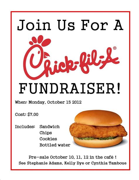 Chick Fil A Fundraiser Flyer Template Free Superlative Designs