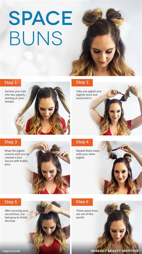 How To Do Space Buns With Short Hair Half Up Half Down Hairstyles6h