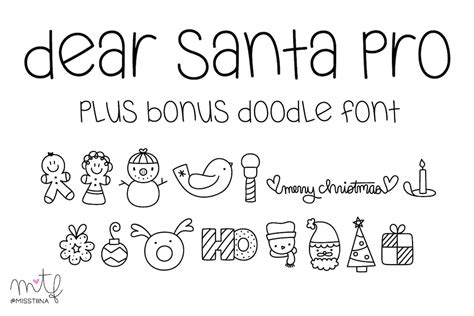 Mtf Dear Santa Pro Duo Miss Tiina Fonts Open Type Otf True Type Ttf