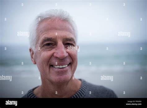 Portrait Of Senior Man Smiling Stock Photo Alamy