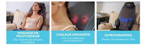 Homedics Chaise De Massage Shiatsu Pour Le Dos Les épaules Les