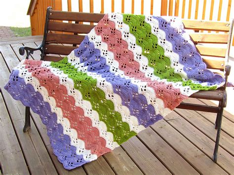 Ravelry Unisex Striped Baby Blanket Pattern By Canoe Mtn Designs